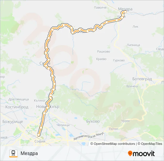 КПВ 20203 Train Line Map