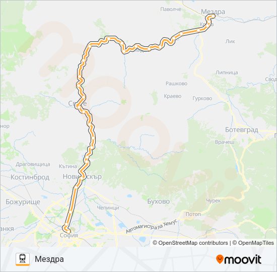 КПВ 20205 Train Line Map