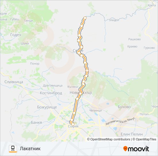 КПВ 20223 Train Line Map
