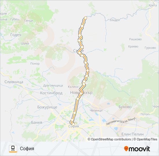 Поезд КПВ 20224: карта маршрута