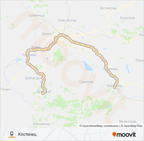 КПВ 50230 Train Line Map