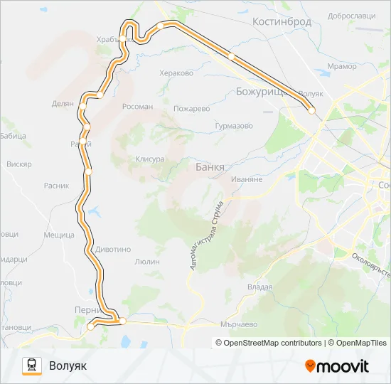 КПВ 60202 Train Line Map