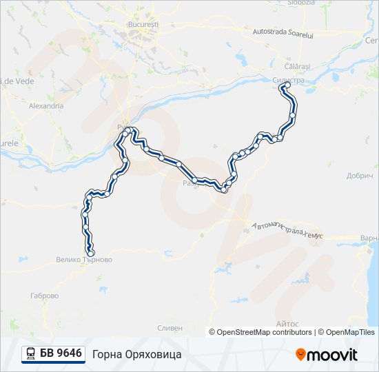 БВ 9646 Train Line Map