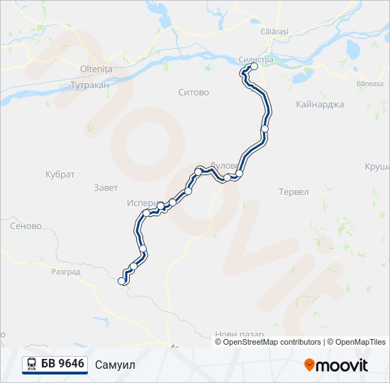 БВ 9646 Train Line Map