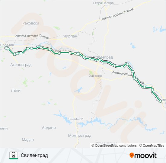 ПВ 10141 Train Line Map