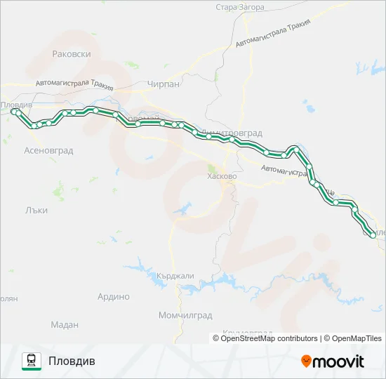 ПВ 10142 Train Line Map