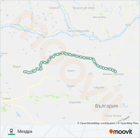 ПВ 20132 Train Line Map