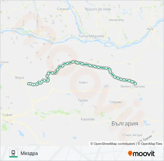 ПВ 20132 Train Line Map