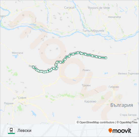 ПВ 20135 Train Line Map