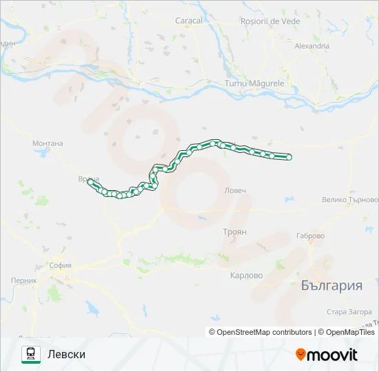 ПВ 20135 Train Line Map