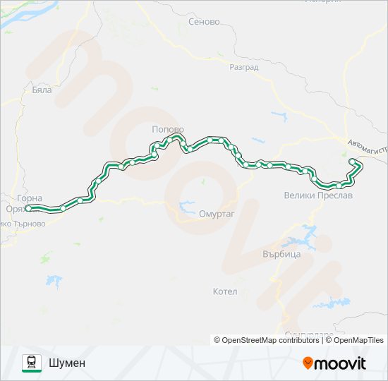 ПВ 20151 Train Line Map