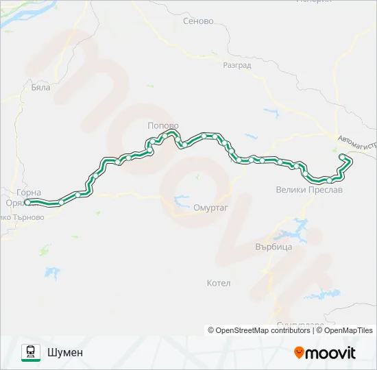 ПВ 20151 Train Line Map