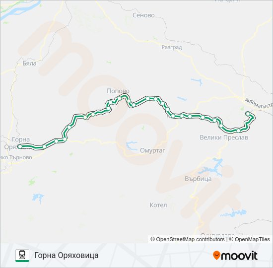 ПВ 20152 Train Line Map