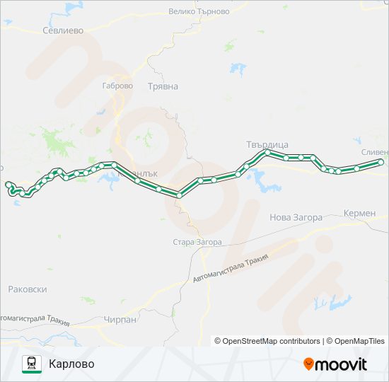 ПВ 30130 Train Line Map
