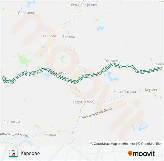 ПВ 30130 Train Line Map