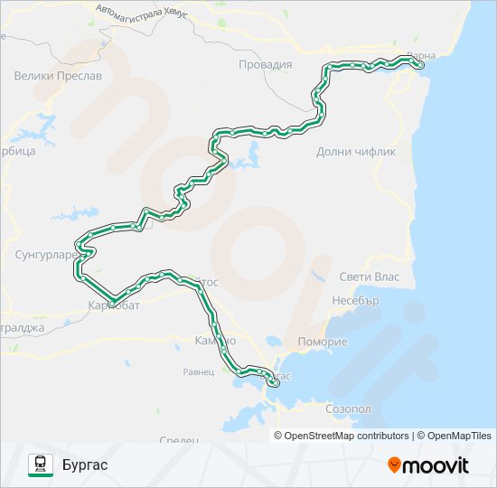 ПВ 30150 Train Line Map