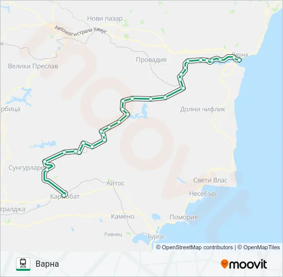 ПВ 30151 Train Line Map