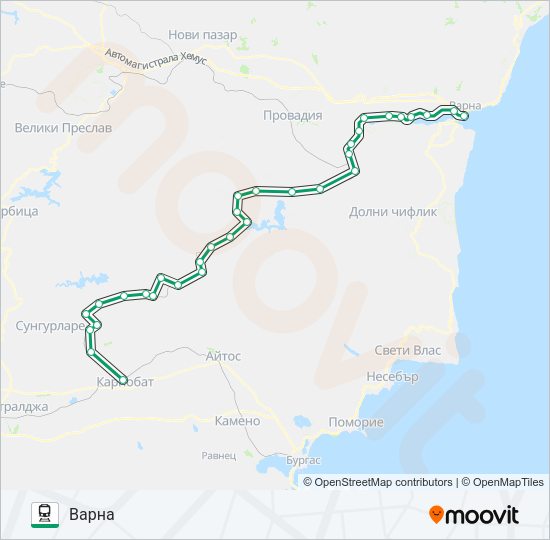 ПВ 30157 Train Line Map