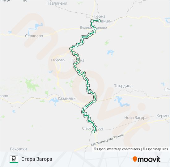 ПВ 40125 Train Line Map