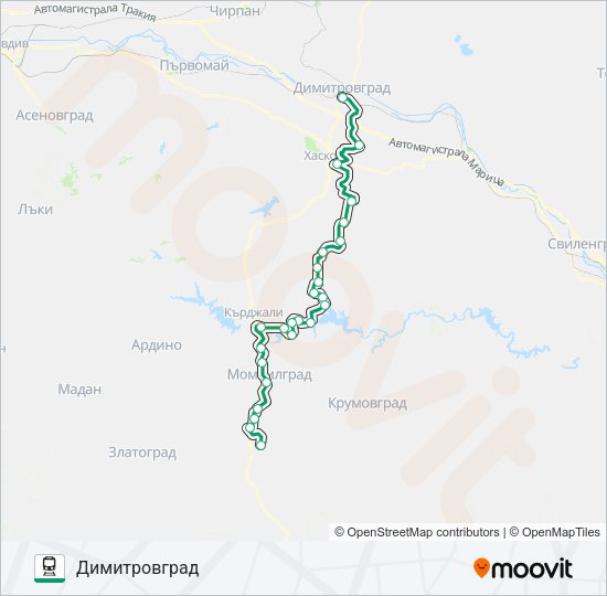 ПВ 40154 Train Line Map