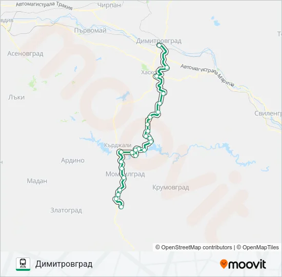 ПВ 40154 Train Line Map