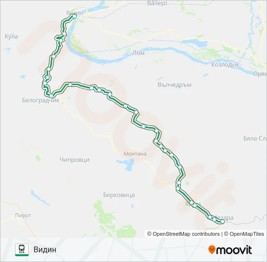 ПВ 70100 Train Line Map