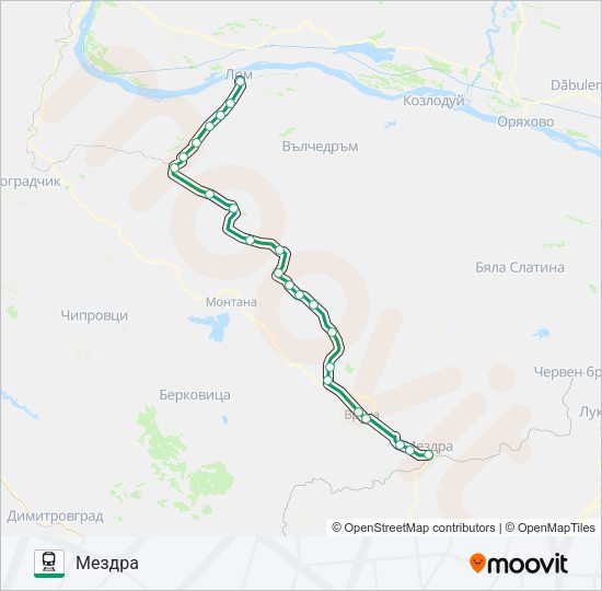 ПВ 70171 Train Line Map
