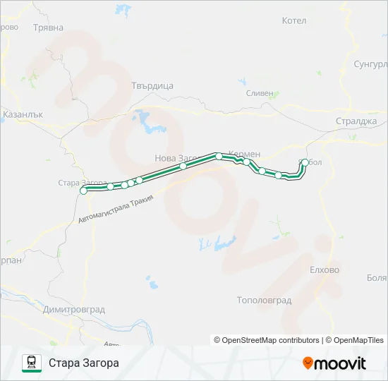 ПВ 80104 Train Line Map