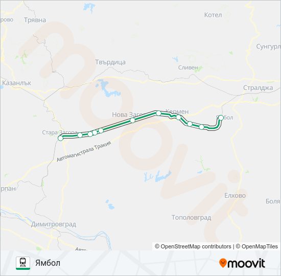 ПВ 80107 Train Line Map