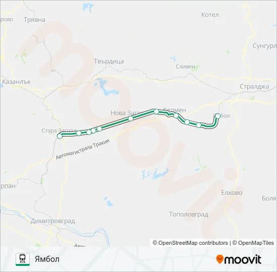 ПВ 80107 Train Line Map