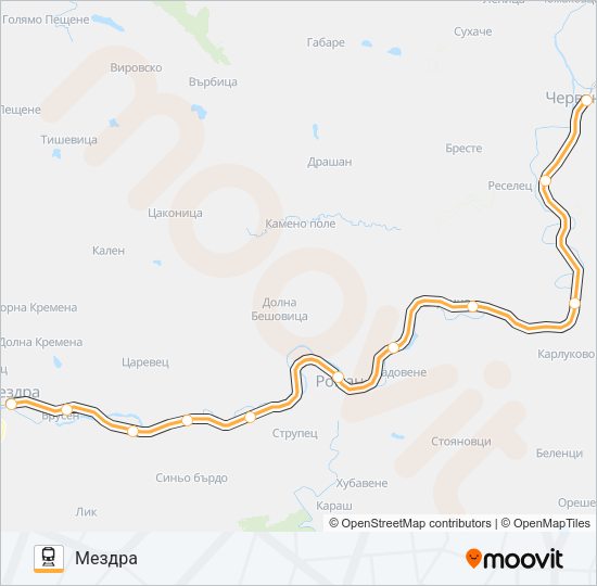 КПВ 20230 Train Line Map