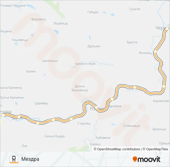 КПВ 20230 Train Line Map