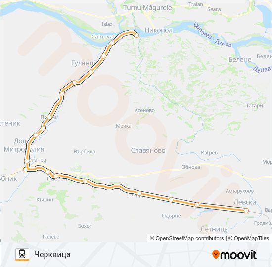 КПВ 23206 Train Line Map