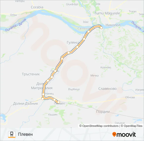КПВ 23207 Train Line Map