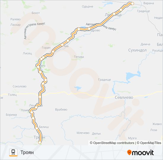 КПВ 24223 Train Line Map