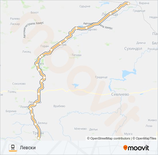 КПВ 24224 Train Line Map