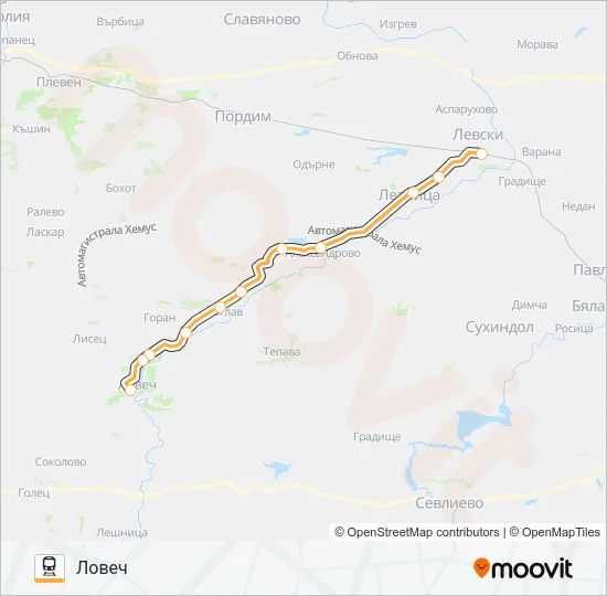 КПВ 24225 Train Line Map