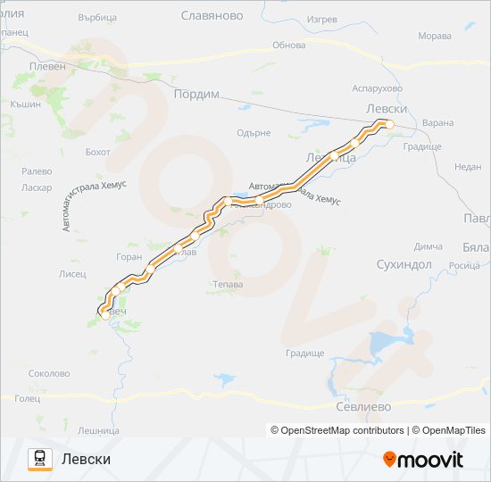 КПВ 24226 Train Line Map