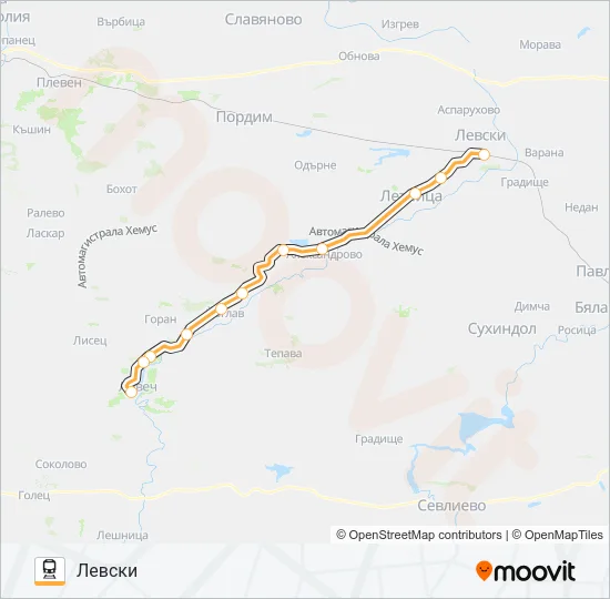 КПВ 24226 Train Line Map