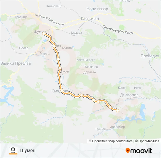 КПВ 26200 Train Line Map