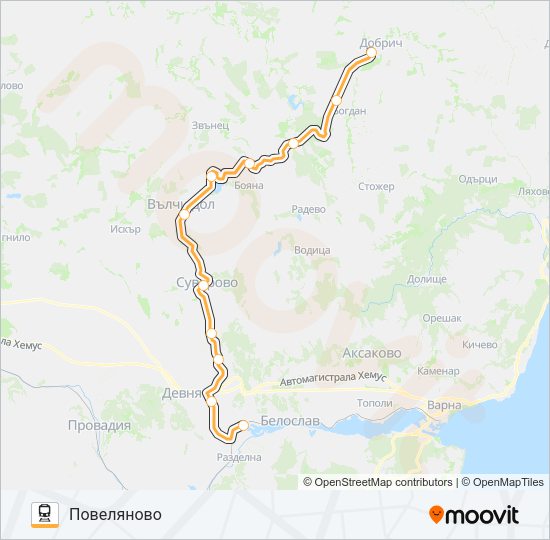 КПВ 28201 Train Line Map