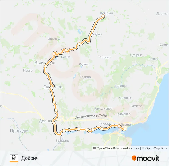 КПВ 28206 Train Line Map