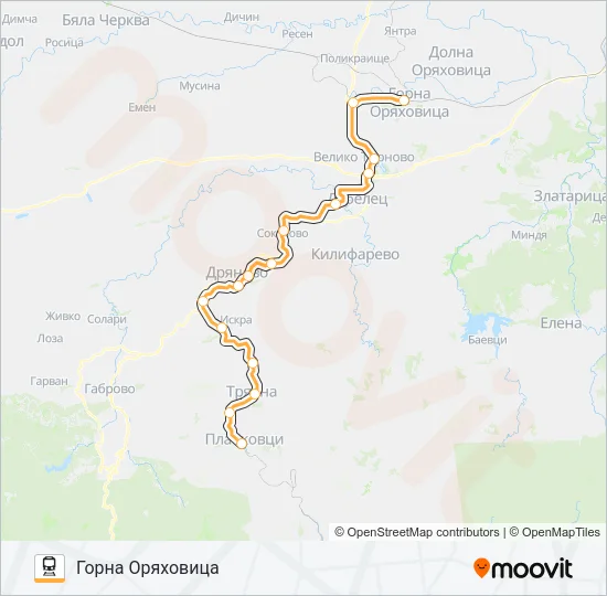 КПВ 40202 Train Line Map