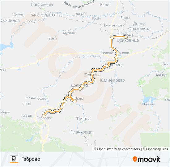КПВ 40223 Train Line Map