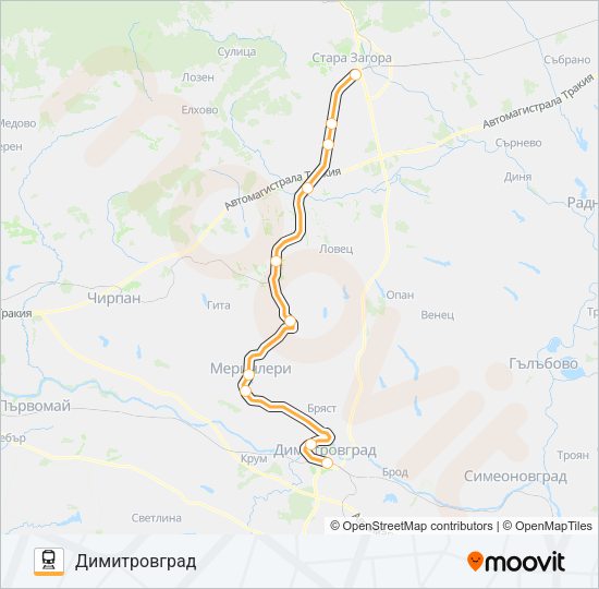 КПВ 40253 Train Line Map