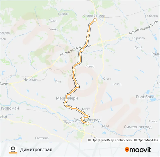 КПВ 40253 Train Line Map