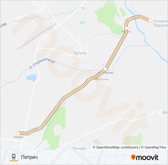 КПВ 52201 Train Line Map