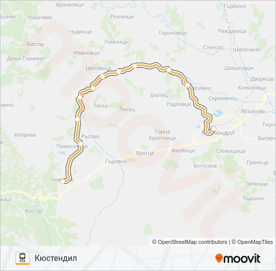 КПВ 60264 Train Line Map