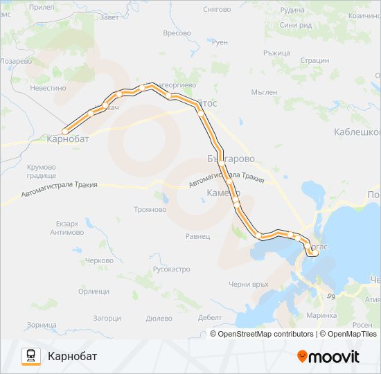 КПВ 80252 Train Line Map