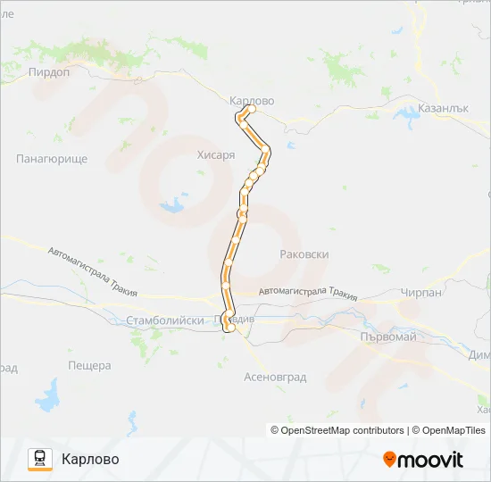 КПВ 82202 Train Line Map